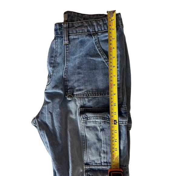 Sweet Heart Womens Cargo Jeans, Size 11, light blue - Picture 3 of 13